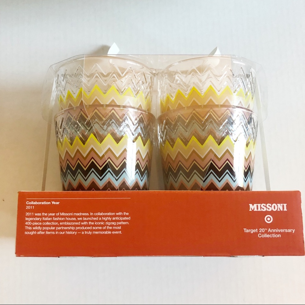 Missoni for Target Chevron Zig Zag Tumblers 4 pack - Picture 4 of 4